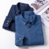 2023 Cămașă din denim cu design de buzunar, clasică, 100% bumbac, cu mâneci lungi, broderie de modă, haine confortabile