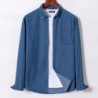 2023 Cămașă din denim cu design de buzunar, clasică, 100% bumbac, cu mâneci lungi, broderie de modă, haine confortabile