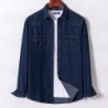 2023 Cămașă din denim cu design de buzunar, clasică, 100% bumbac, cu mâneci lungi, broderie de modă, haine confortabile