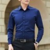 Nou Plus Size 6XL 7XL 8XL Bărbați Culoare uni Cămașă de afaceri Moda clasică De bază Casual Slim, alb, Cămașă cu mânecă lungă Ha
