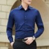 Nou Plus Size 6XL 7XL 8XL Bărbați Culoare uni Cămașă de afaceri Moda clasică De bază Casual Slim, alb, Cămașă cu mânecă lungă Ha