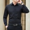 Nou Plus Size 6XL 7XL 8XL Bărbați Culoare uni Cămașă de afaceri Moda clasică De bază Casual Slim, alb, Cămașă cu mânecă lungă Ha