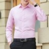 Nou Plus Size 6XL 7XL 8XL Bărbați Culoare uni Cămașă de afaceri Moda clasică De bază Casual Slim, alb, Cămașă cu mânecă lungă Ha
