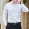 Nou Plus Size 6XL 7XL 8XL Bărbați Culoare uni Cămașă de afaceri Moda clasică De bază Casual Slim, alb, Cămașă cu mânecă lungă Ha