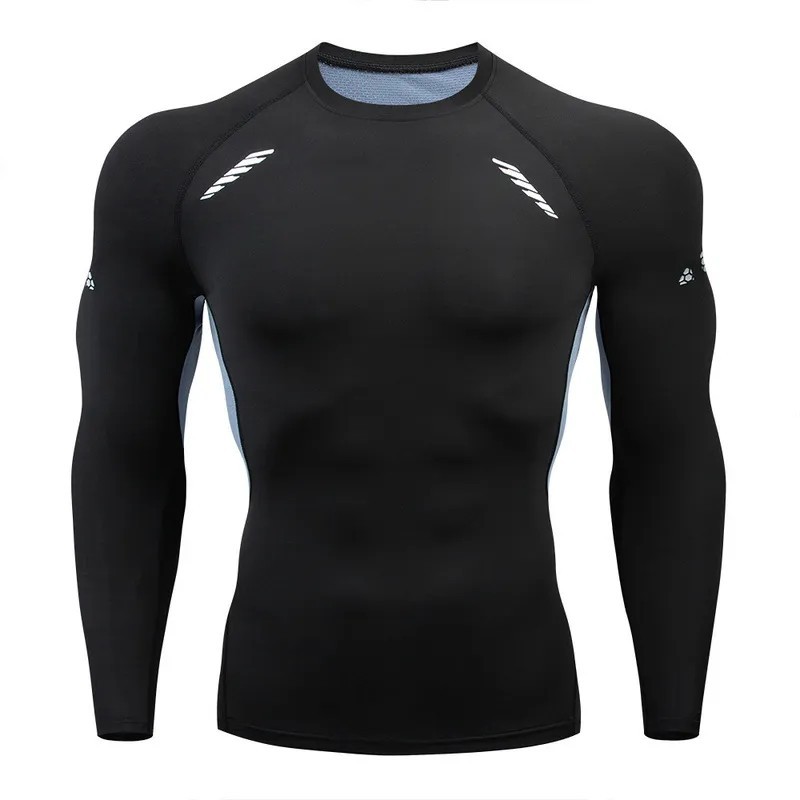 Tricou Bărbați Tricou Sport Alergare Bărbați Tricou Fitness Compresie Tricou Uscare rapidă Antrenament strâns Tricou Sport Alerg