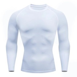 Tricou cu mânecă lungă pentru antrenament pentru bărbați, primăvară, toamnă, sală, alergare, sport, tricouri pentru bărbați, îmb