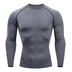 Tricou cu mânecă lungă pentru antrenament pentru bărbați, primăvară, toamnă, sală, alergare, sport, tricouri pentru bărbați, îmb
