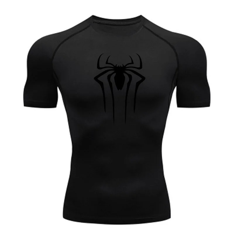 Nouă cămașă de compresie pentru bărbați Fitness Gym Super Hero Sport Running Tricou Rashgard Tops Tricou cu mânecă scurtă cu usc