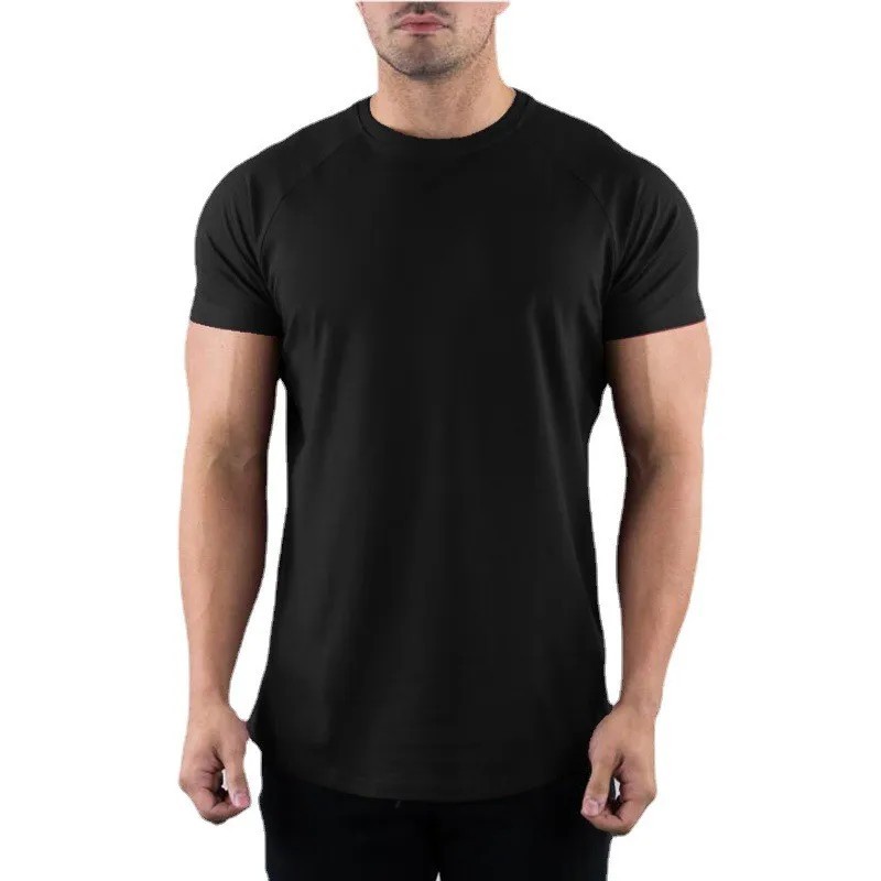 Tricou simplu pentru gimnastică Bărbați Îmbrăcăminte de fitness de vară Tricou cu mânecă scurtă din bumbac Tricou Slim Fit Cultu