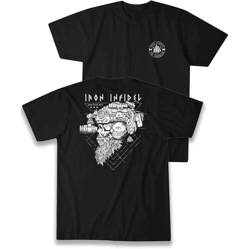 Cămașă Til Valhalla American Beard Warrior Tactical Skull Tricou Nou 100% bumbac Tricou cu mânecă scurtă O-Gât Casual Top pentru