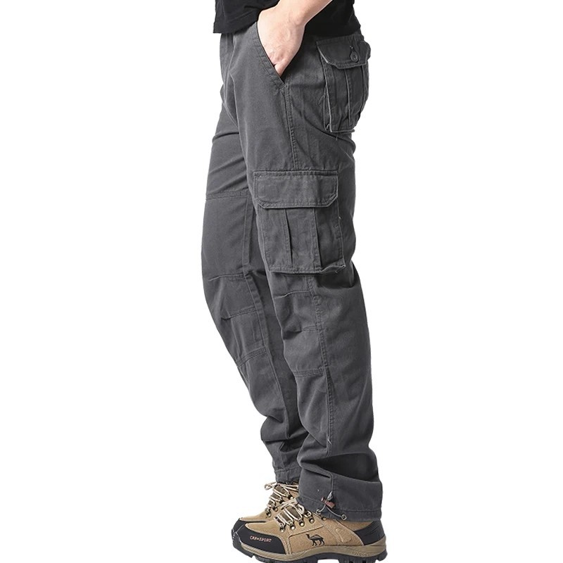 Salopete largi cu buzunar mare, pantaloni tactici pentru jogging, sport în aer liber, pantaloni de lucru casual din bumbac pur c