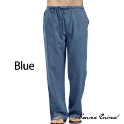 Pantaloni largi de lenjerie pentru bărbați de modă Pantaloni coreeni îmbrăcăminte sportivă supradimensionată Pantaloni de yoga d