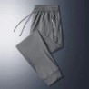 Pantaloni subțiri din mătase de gheață de vară pentru bărbați Îmbrăcăminte de lucru în stil lejer Pantaloni sport cu uscare rapi