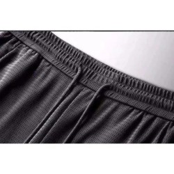 Pantaloni din mătase de gheață pentru bărbați, de vară, cu plasă, respirabili, casual, subțiri, cu uscare rapidă, pantaloni larg