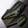 Pantaloni din mătase de gheață pentru bărbați, de vară, cu plasă, respirabili, casual, subțiri, cu uscare rapidă, pantaloni larg
