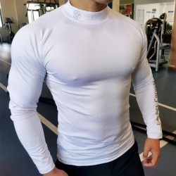 Tricou Fitness Bărbați Cămăși de antrenament cu mânecă lungă Alergare Compresie Skinny Tops Îmbrăcăminte pentru antrenament musc