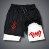 Pantaloni scurți de compresie 2 în 1 pentru bărbați Pantaloni scurți de alergare pentru antrenament de gimnastică cu buzunare pe
