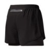 Pantaloni scurți de alergare pentru bărbați, cu uscare rapidă, pentru fitness, negri, cu două straturi, pantaloni scurți pentru 