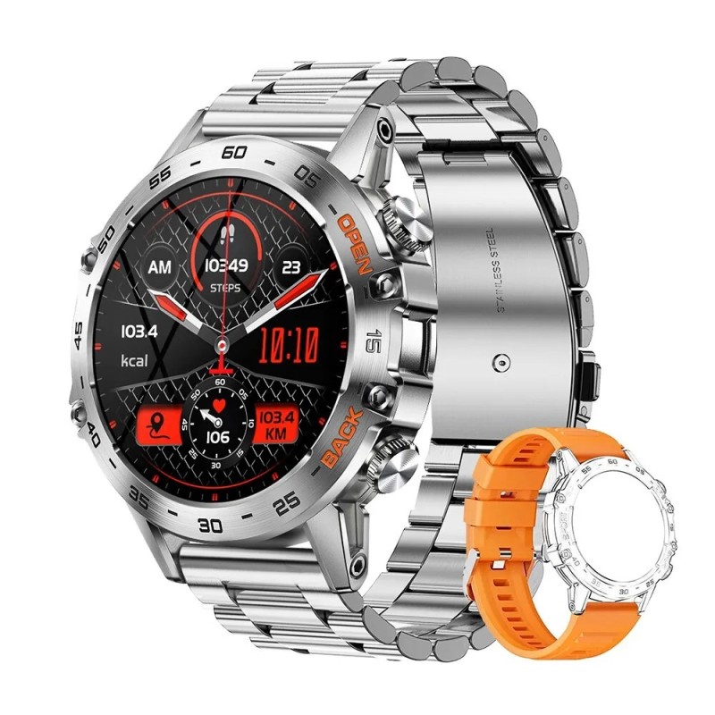 MELANDA Steel 1.39" Bluetooth Call Smart Watch Men Sports Fitness Tracker Watches IP68 Waterproof Smartwatch for Android IOS K52 MELANDA Steel 1.39" Bluetooth Call Smart Watch Men Sports Fitness Tracker Watches IP68 Waterproof Smartwatch for Android IOS K52