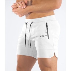 Pantaloni de trening pentru bărbați cu buzunare cu fermoar Pantaloni scurți de fitness pentru sală de gimnastică Pantaloni scurt