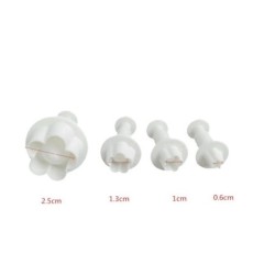 4 buc/set floare de prun floare piston Fondant tăietor de zahăr instrumente pentru decorarea prăjiturii bricolaj cookie-uri acce