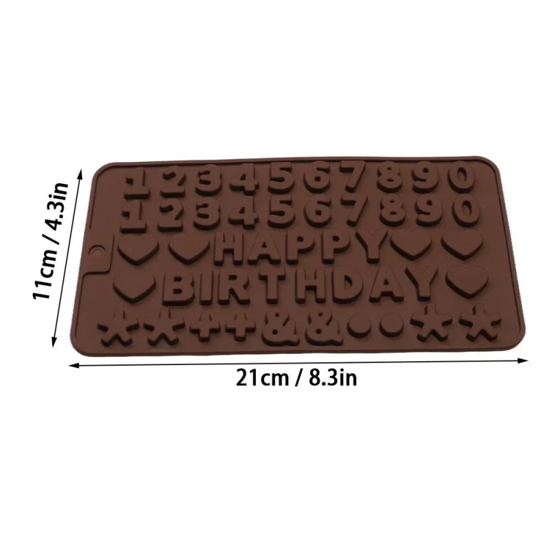 Formă din silicon cu gel de silice 26 de litere Ciocolată Număr Decorat pentru tort Bomboane Jeleu Gummies Dispozitiv pentru coo