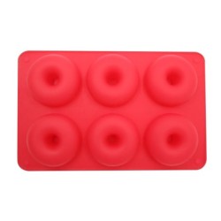 Formă din silicon pentru gogoși cu 6 găuri Tavă de copt antiaderentă Produse de patiserie Tort de ciocolată Desert Instrumente d