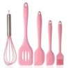 Set de ustensile de gătit din silicon 5 buc. Spatulă antiaderență din silicon pentru prăjituri Lopată pentru gătit tel pentru ul