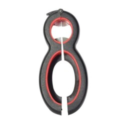 1 bucată negru 6 în 1 deschizător de sticle portabil, multifuncțional, deschizător de vin roșu, anti-alunecare, deschizător de c