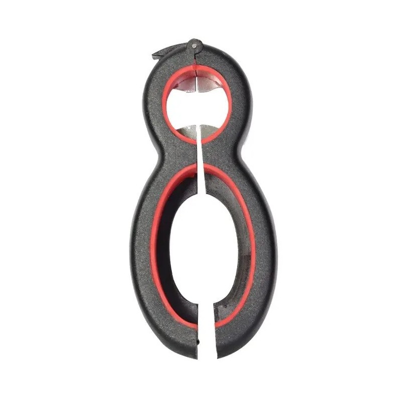 1 bucată negru 6 în 1 deschizător de sticle portabil, multifuncțional, deschizător de vin roșu, anti-alunecare, deschizător de c 1 bucată negru 6 în 1 deschizător de sticle portabil, multifuncțional, deschizător de vin roșu, anti-alunecare, deschizător de c