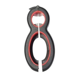 1 bucată negru 6 în 1 deschizător de sticle portabil, multifuncțional, deschizător de vin roșu, anti-alunecare, deschizător de c