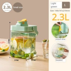 Fierbător de apă rece Zackoo, 3,5 l, cu robinet, în frigider, sticlă cu bule rece, ceainic, găleată pentru ceai cu fructe, gălea