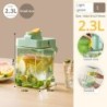 Fierbător de apă rece Zackoo, 3,5 l, cu robinet, în frigider, sticlă cu bule rece, ceainic, găleată pentru ceai cu fructe, gălea