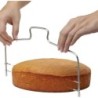 Tăiător de prăjituri reglabil cu sârmă dublă Dispozitive de nivelare a cupcakes din oțel inoxidabil Tăiător de strat de nivelare
