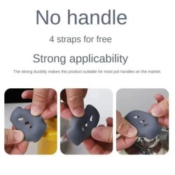 Capac pentru mâner tigaie din silicon 2/8 buc. Capace termoizolante pentru oală Clip pentru ureche, cuptor anti-alunecare, caser