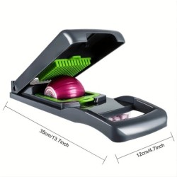 14 bucăți/set Tocător de legume, tăietor de fructe multifuncțional, răzătoare manuală pentru alimente, tăietor cu recipient, toc
