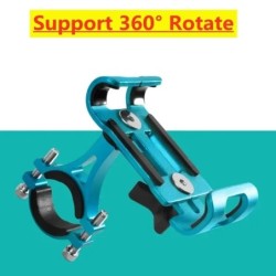 Suport pentru telefon pentru bicicletă, metal, rotire 360, din aliaj de aluminiu, suport anti-alunecare, suport GPS, suport pent