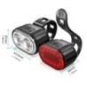 Faro spate pentru ciclism Faruri Lumini pentru biciclete Lumină de avertizare pentru siguranța bicicletei LED USB Reîncărcabil I
