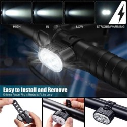 Ciclism Ciclism Bicicletă Față Spate Set Bicicletă Încărcare USB Far Lumină MTB Impermeabil Lampă spate LED Lantern Piese pentru