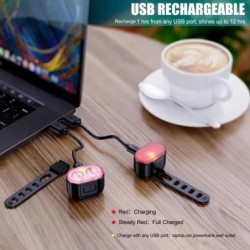 Ciclism Ciclism Bicicletă Față Spate Set Bicicletă Încărcare USB Far Lumină MTB Impermeabil Lampă spate LED Lantern Piese pentru