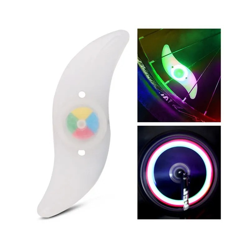Lumină cu spițe colorate pentru roată de bicicletă Impermeabil MTB Balanță Lumină pentru bicicletă LED Anvelopă Lumini bliț Lamp