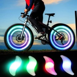 Lumină cu spițe colorate pentru roată de bicicletă Impermeabil MTB Balanță Lumină pentru bicicletă LED Anvelopă Lumini bliț Lamp