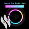 Lumină cu spițe colorate pentru roată de bicicletă Impermeabil MTB Balanță Lumină pentru bicicletă LED Anvelopă Lumini bliț Lamp