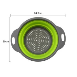 1/2 buc din silicon rotund pliabil pentru legume, fructe, coș de scurgere, strecurătoare, strecurătoare pliabilă, instrument de 