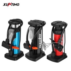 Xunting 140PSI Pompă de înaltă presiune pentru bicicletă AV FV Gonflator portabil de aer pentru picior Bicicletă MTB Pompă pentr