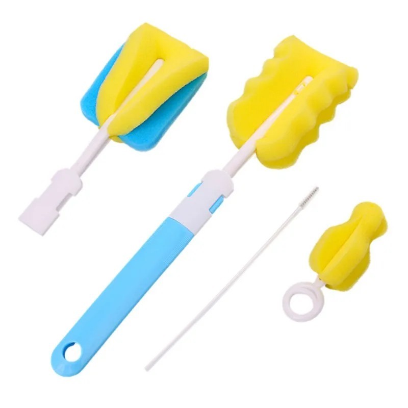 Set de perii pentru biberon Sfecul pentru sugari, cu rotație de 360 de grade, cu burețel curățat, cană, suzetă, perie cu paie, s