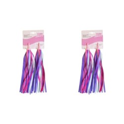 Ghidon de bicicletă 2/4 bucăți, copii, fete, băieți, trotinete pentru ciclism, streamers colorate, panglică, decorare, accesorii