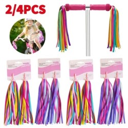 Ghidon de bicicletă 2/4 bucăți, copii, fete, băieți, trotinete pentru ciclism, streamers colorate, panglică, decorare, accesorii