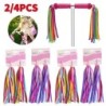 Ghidon de bicicletă 2/4 bucăți, copii, fete, băieți, trotinete pentru ciclism, streamers colorate, panglică, decorare, accesorii