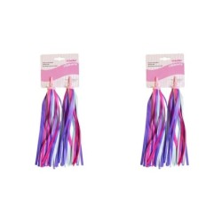 Ghidon de bicicletă 2/4 bucăți, copii, fete, băieți, trotinete pentru ciclism, streamers colorate, panglică, decorare, accesorii